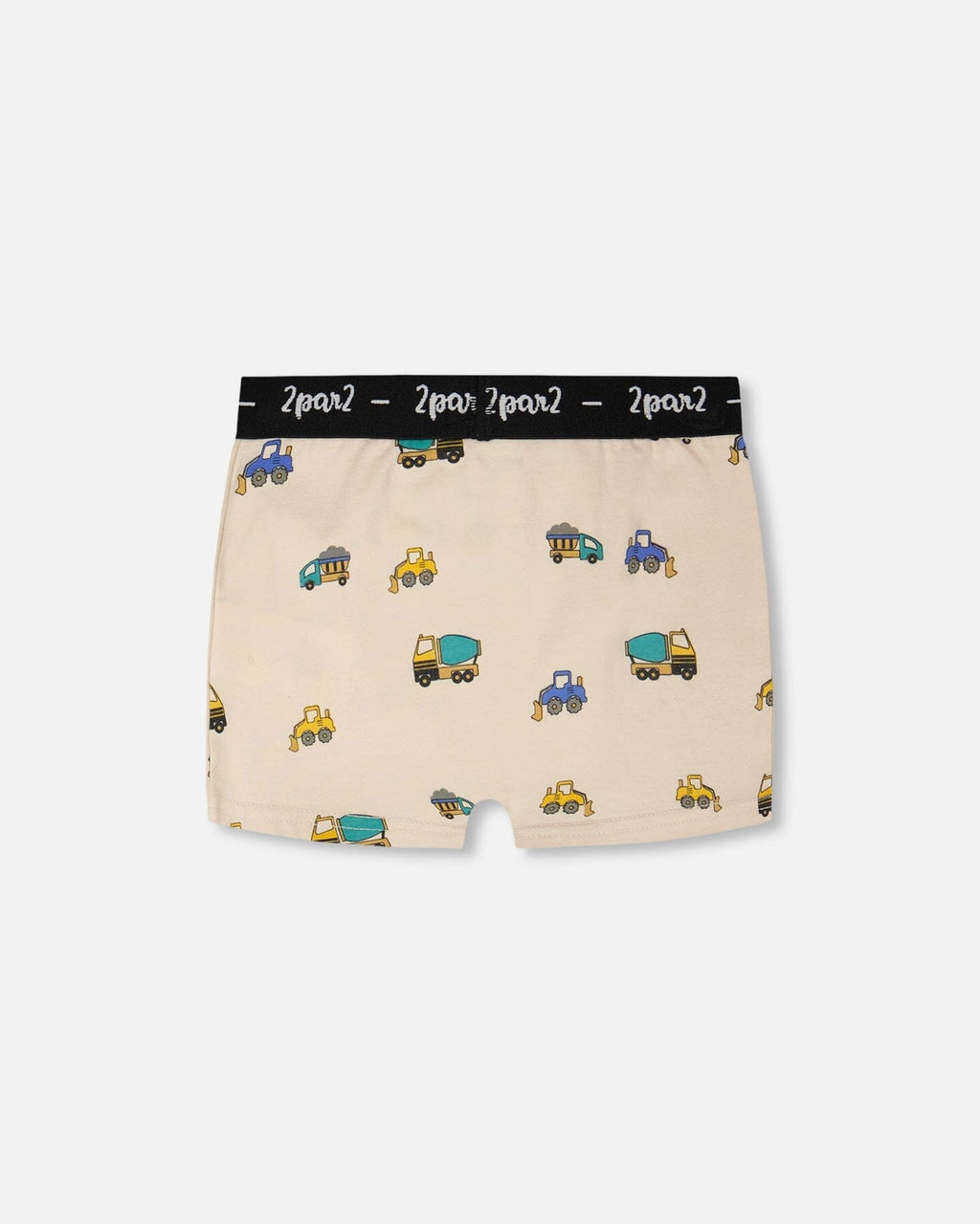 Organic Cotton Boxer Beige Truck Print