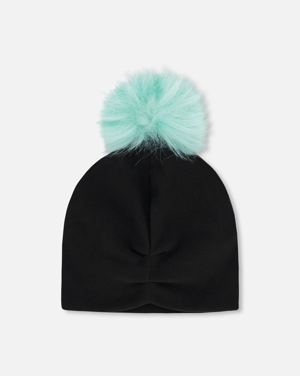 Stretch Jersey Hat Black With Pompom